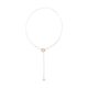 14 Karat Gold Lariat Necklace with Cultured Freshwater Pearl End