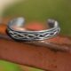 Oxidized Braided Men's Cuff Bracelet