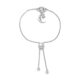 Rhodium Plated Adaptable Round Box Chain Bolo Bracelet