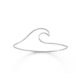 Rhodium Plated Wave Bangle