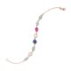 14 Karat Rose Gold Plated Multi Gemstone Bracelet