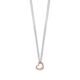 Two Tone Double Strand Open Heart Necklace