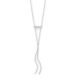 Rhodium Plated Bar Necklace with Y Drop