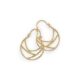 14 Karat Gold Plate Line Wire Design Hoop Earrings