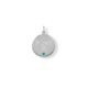 Engravable Rhodium Plated CZ Pendant - December Birthstone