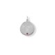 Engravable Rhodium Plated CZ Pendant - January Birthstone