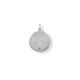 Engravable Rhodium Plated CZ Pendant - July Birthstone