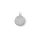 Engravable Rhodium Plated CZ Pendant - June Birthstone