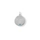 Engravable Rhodium Plated CZ Pendant - March Birthstone