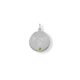 Engravable Rhodium Plated CZ Pendant - November Birthstone